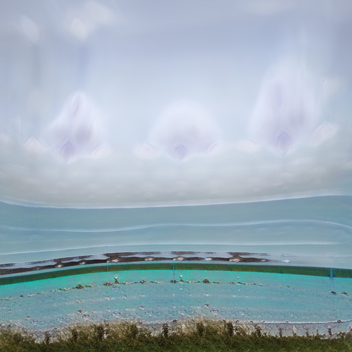 A photograph of a memorial bench which has been generated using artificial intelligence.