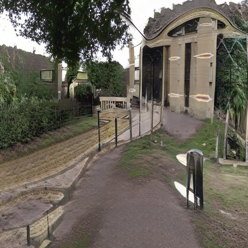 A photograph of a memorial bench which has been generated using artificial intelligence.